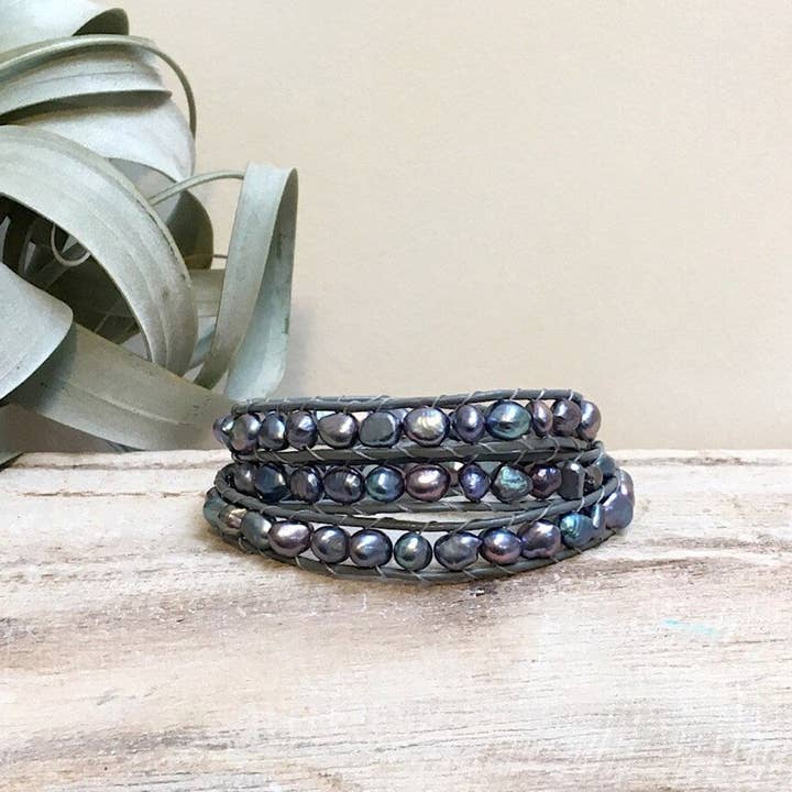 freshwater wrap bracelet for wholesale by Wild Abandon Jewelry