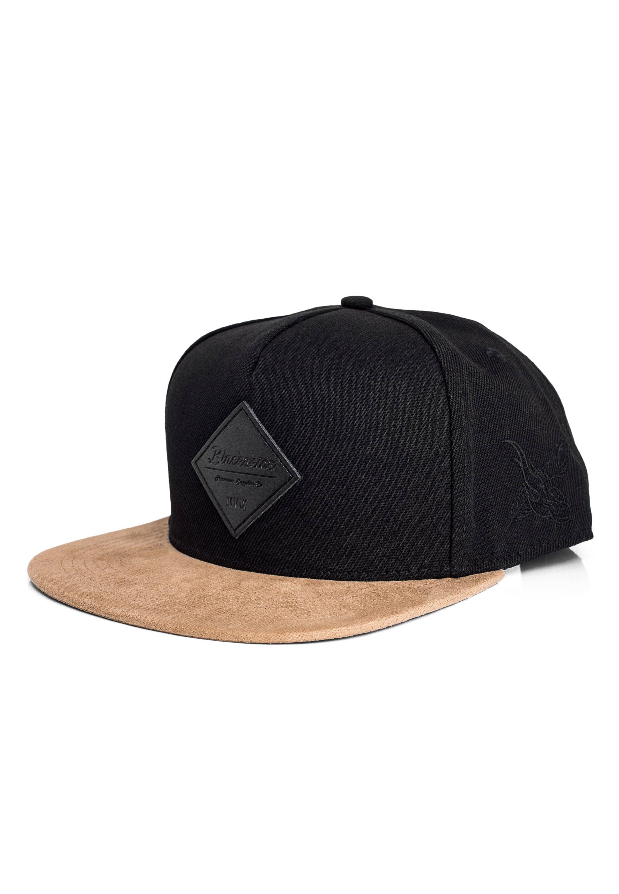 Blackskies - Wholesale Flat Brim Cap - Men's - Port Fairy Snapback Cap - Black Suede0