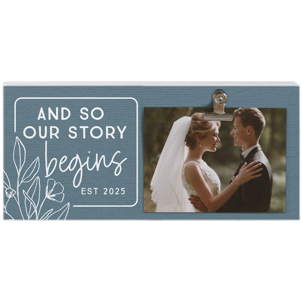 Sincere Surroundings - Vendita all'ingrosso Cornice portafoto - La nostra storia inizia Navy - Clip di immagini0