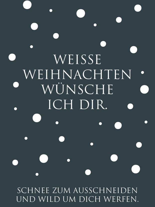 Julekort »White Christmas« for engroshandel hos WUNDERWORT by Angela Gwinner