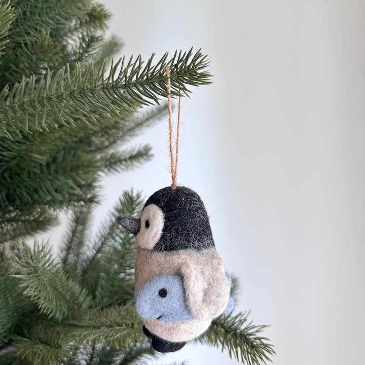 Ganapati - Wholesale Ornament - Felt Penguin Christmas Ornament