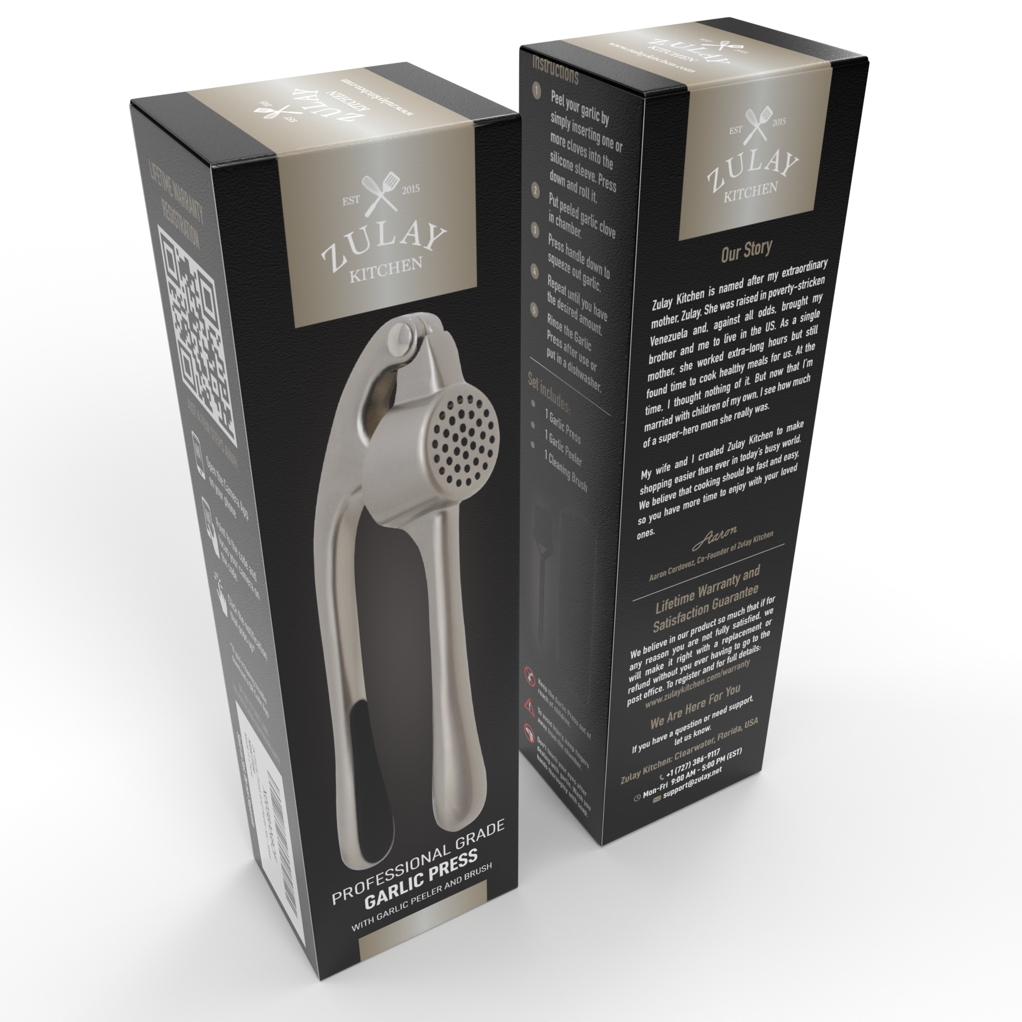 Zulay Kitchen – wholesale Köksverktyg/-pryl – Premium vitlökspress – Lättpressat ergonomiskt handtag15