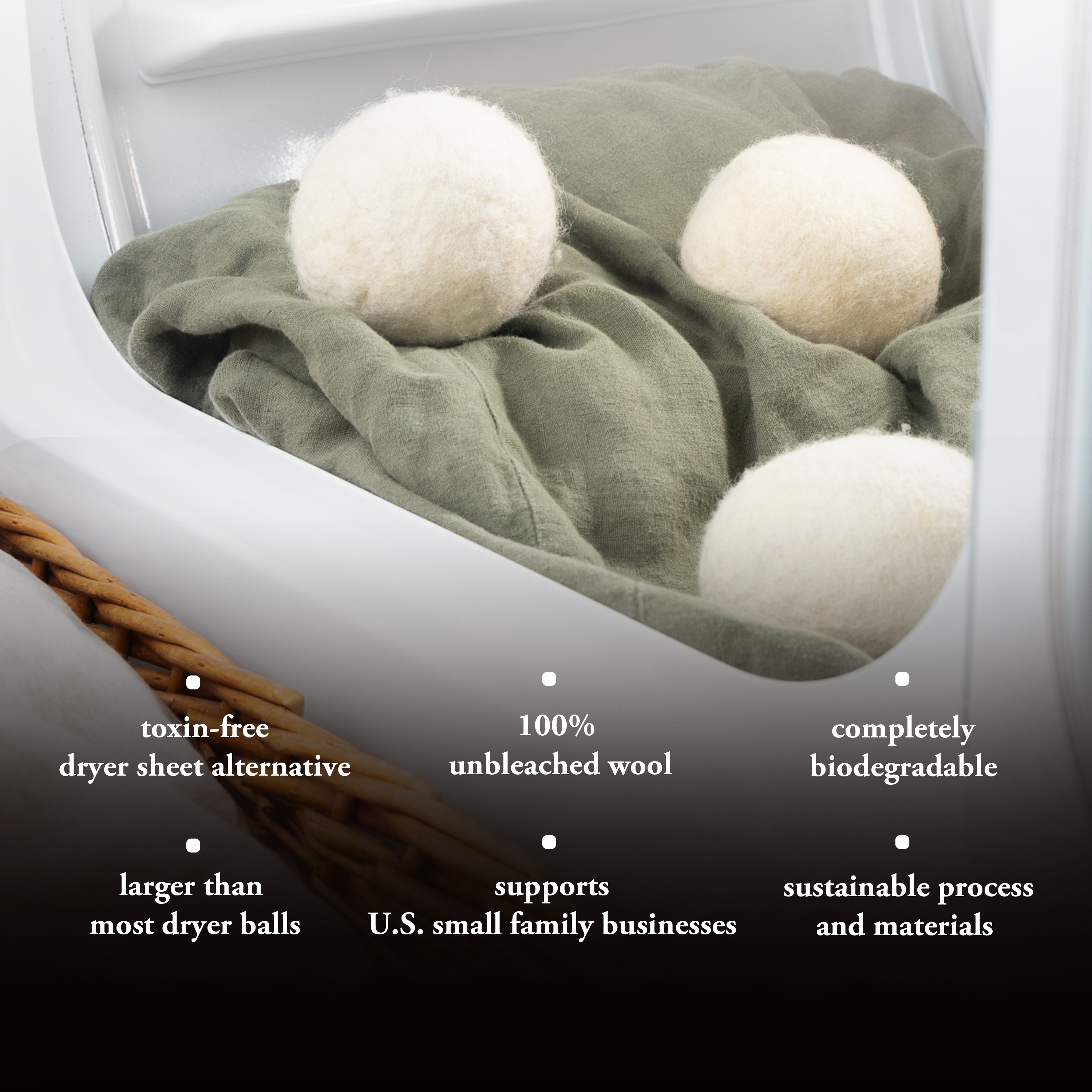 Rustic Strength - Wholesale Dryer Balls - Jumbo Sheep Wool Dryer Balls7