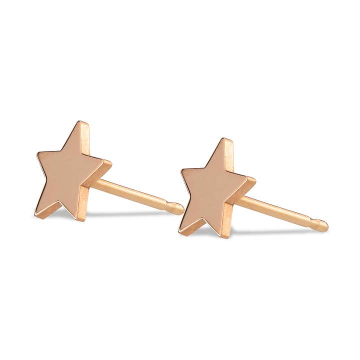 14K Gold Charm Stud - Star for wholesale by Maya Brenner
