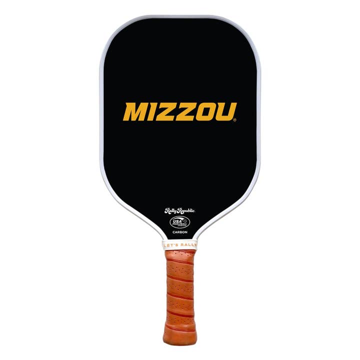 Missouri Tigers Black Mizzou Word Mark Pickleball Paddle (B2B) for wholesale by Rally Republic