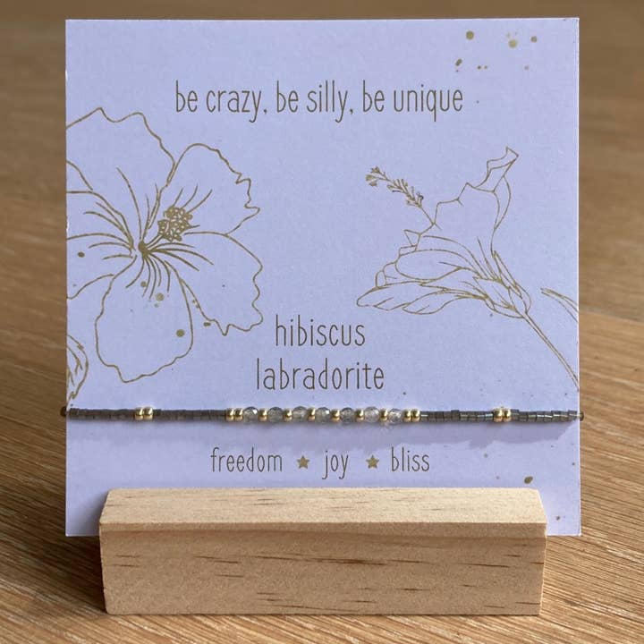 Vær skør, vær fjollet, vær unik - Labradorit/hibiscus for engroshandel hos Bits&Pieces