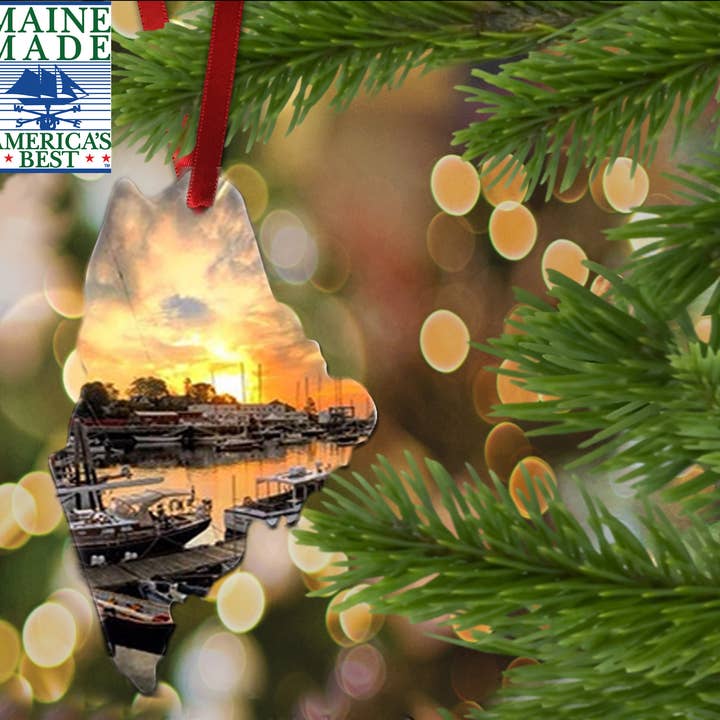 Camden Maine harbor sunset | Made in Maine for wholesale by FlutterThatShutter