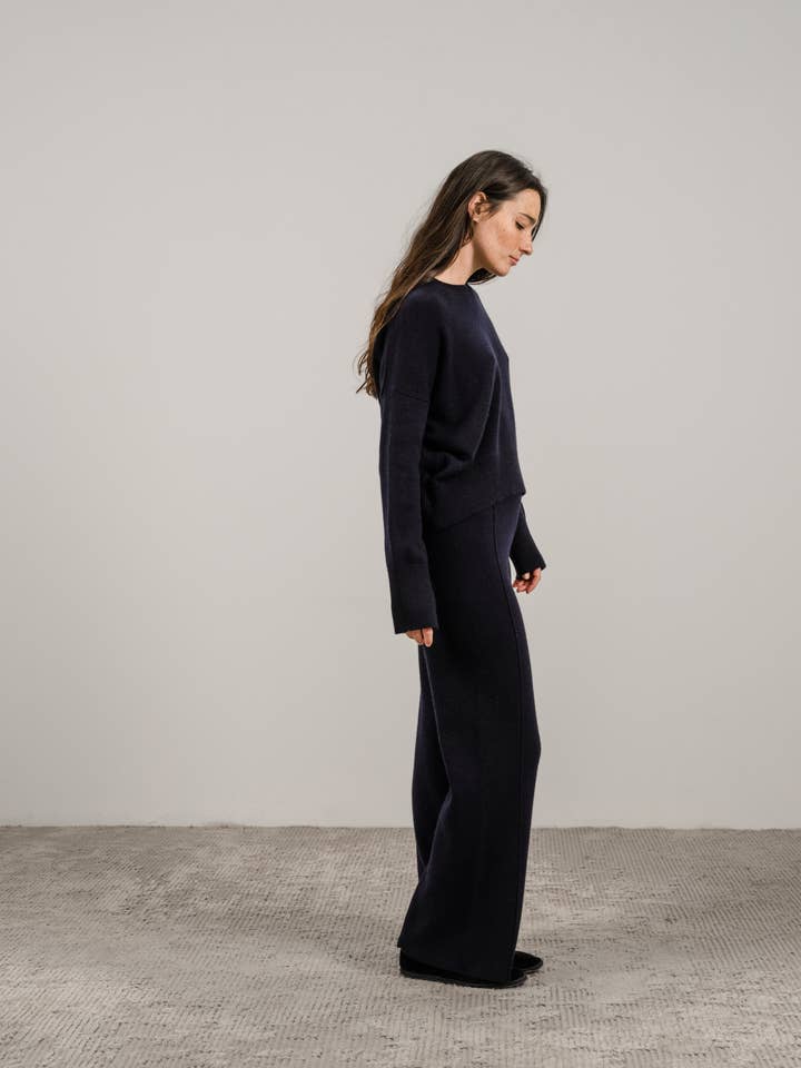 Lèmme - Wholesale Pants - Women's - Cashmere Mix Solid Trousers100