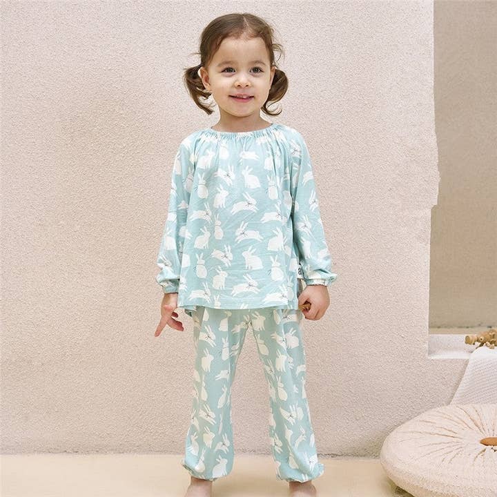 Kids' Printed Long Sleeve Pajamas Set for wholesale by kycozy
