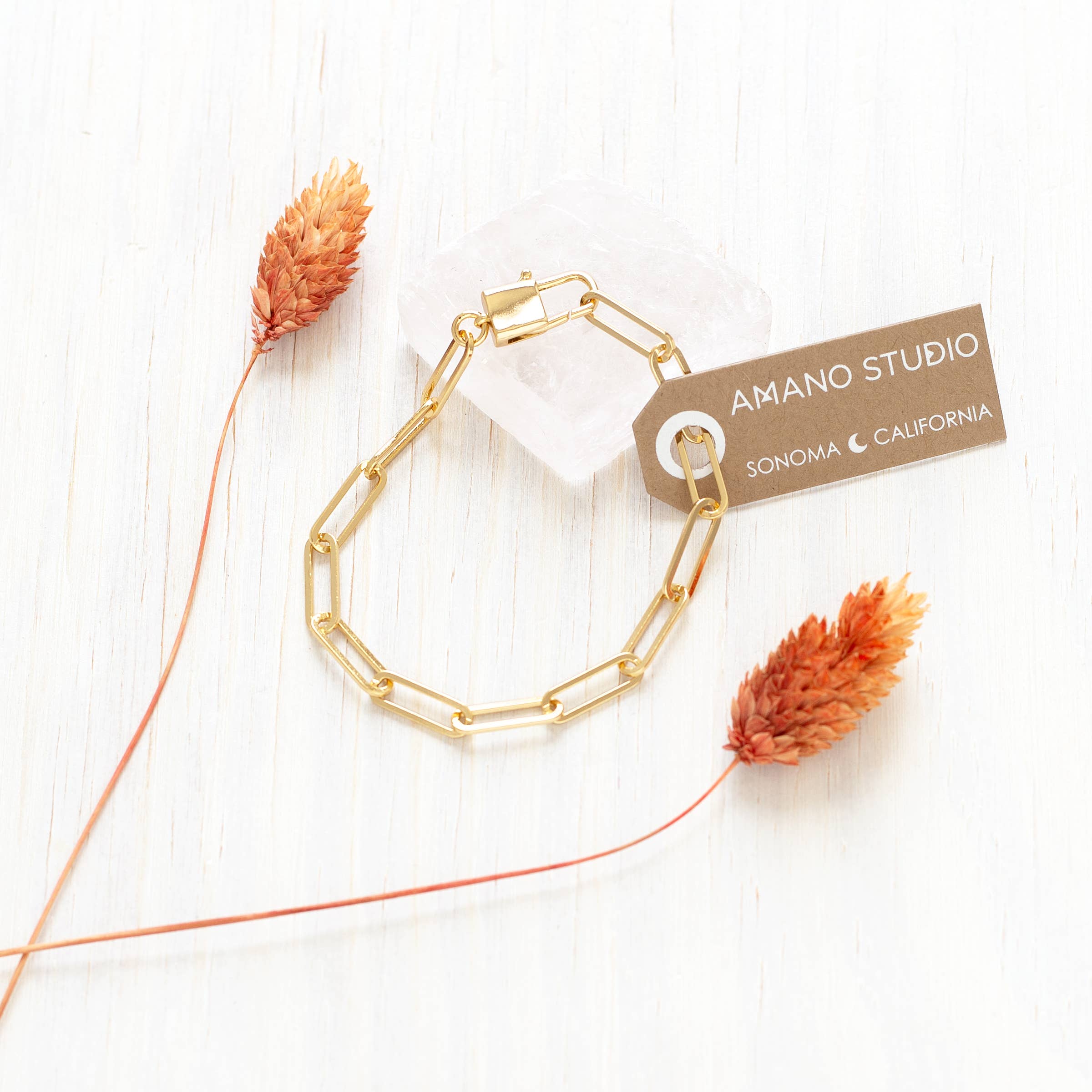 Amano Studio - Wholesale Link & Chain Bracelet - Paperclip, Padlock Statement Chain Bracelet1