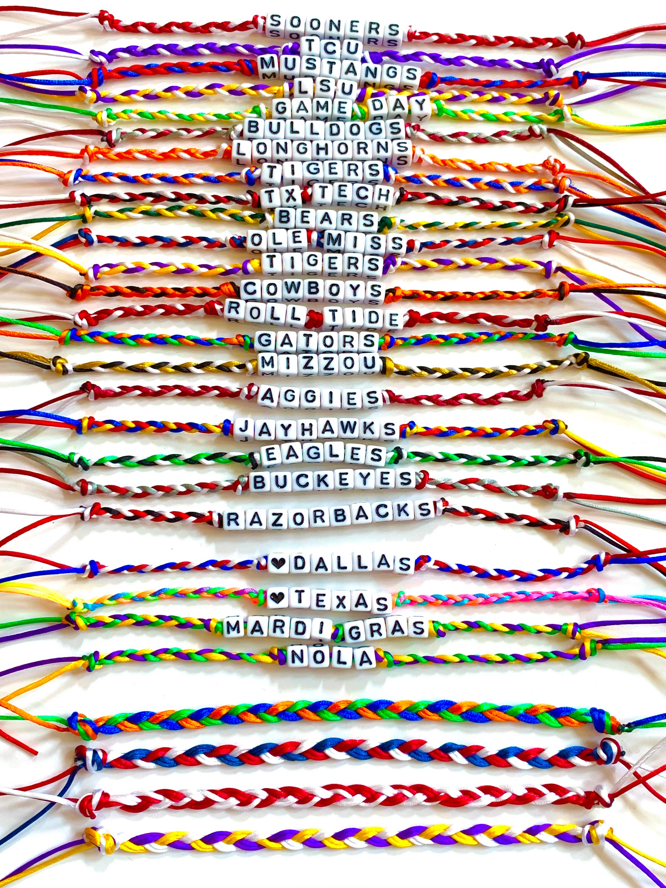 Bead Me Silly - Wholesale Woven/Braided Bracelet - CUSTOM School/Spirit Bracelet - Sports & Sorority & States9