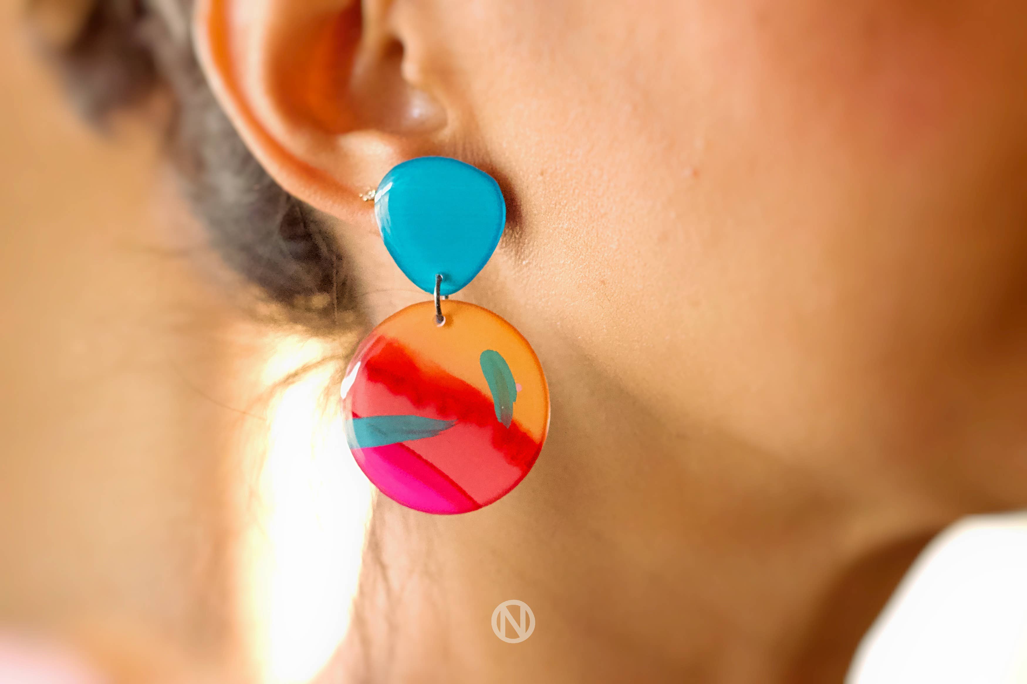 Naoi - Wholesale Dangle Earrings - Sunset Surf Statement Earrings - Handmade to Order2