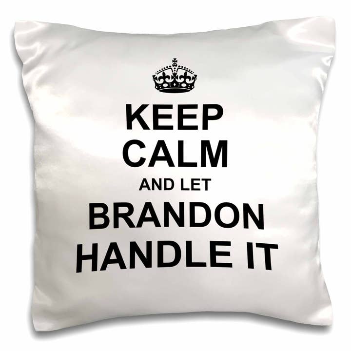 3dRose, Mantieni la calma e lascia che se ne occupi Brandon - nome personale divertente, Federa per la vendita all'ingrosso da parte di 3dRose