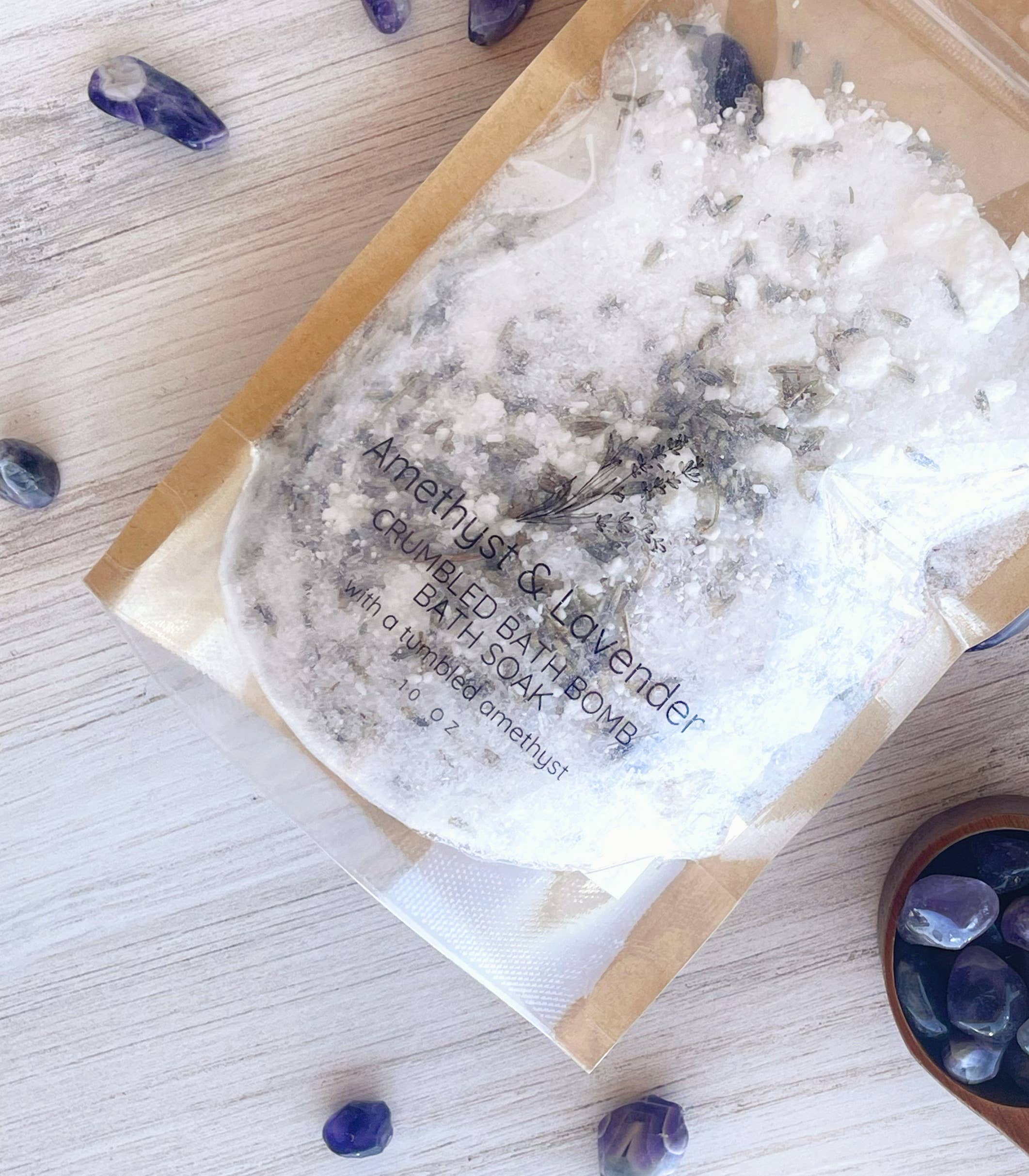 Rage Gems & Jewelry - Wholesale Bath Soak/Milk - Amethyst & Lavender Crumbled Bath Bomb Bath Soak2