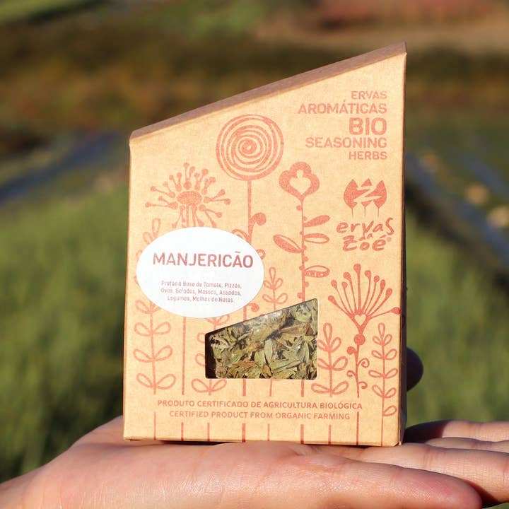 83. Herbes d'assaisonnement « Feuille de basilic » Bio 12g pour la vente par Ervas da Zoé