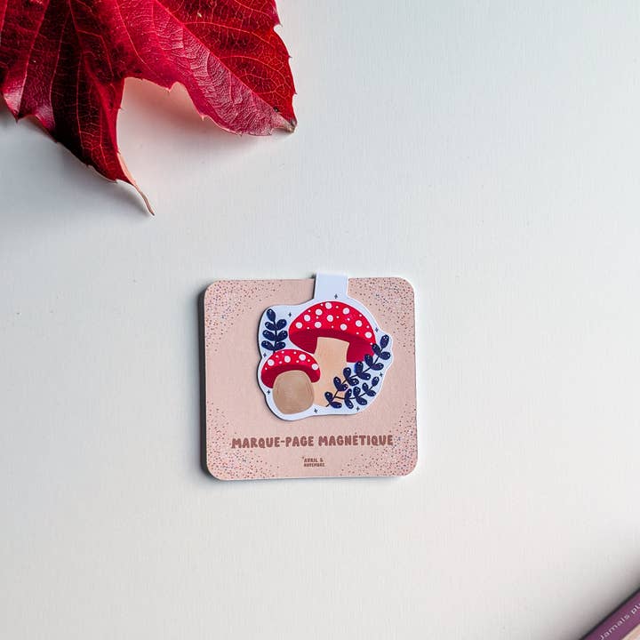 Magnetic Bookmark - Mushrooms for wholesale by Avril & Novembre