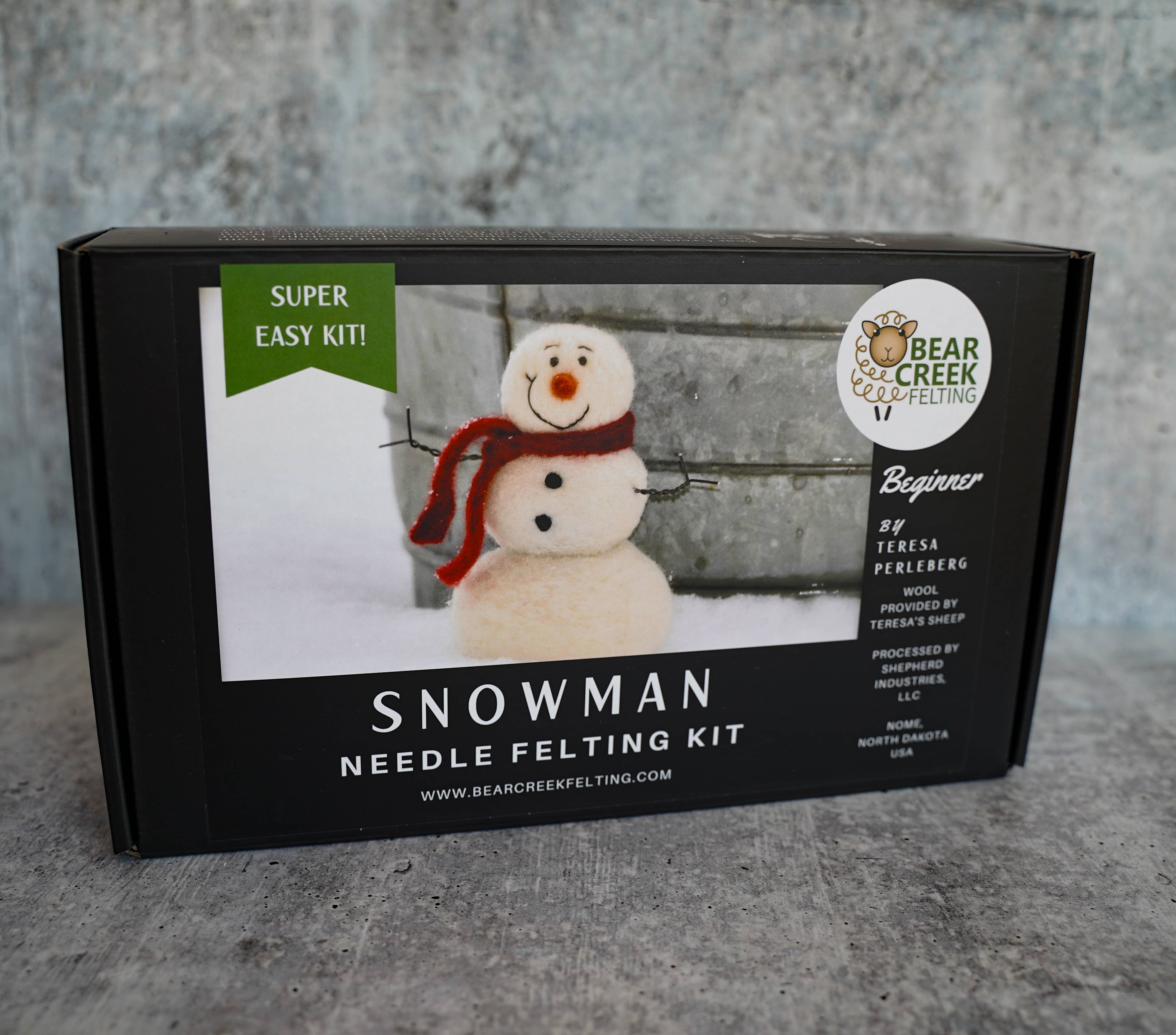 Bear Creek Felting - Wholesale DIY Craft Kit - Snowman Needle Felting Kit14