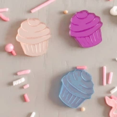 Cupcake | Pendientes acrílicos en blanco | Paquete de 10 para venta al por mayor de Laser Blanks