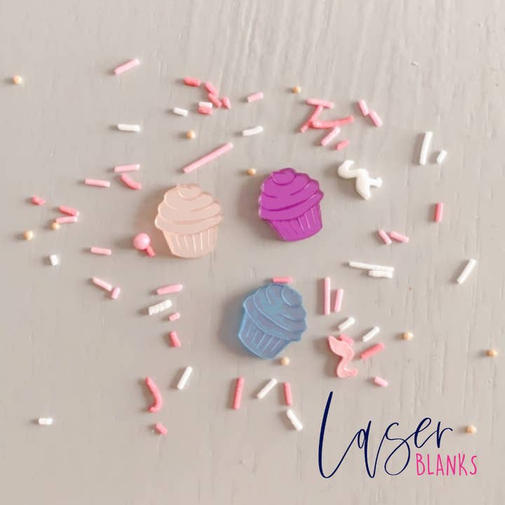 Cupcake | Akryløreringsemner | 10-pakke for engroshandel hos Laser Blanks