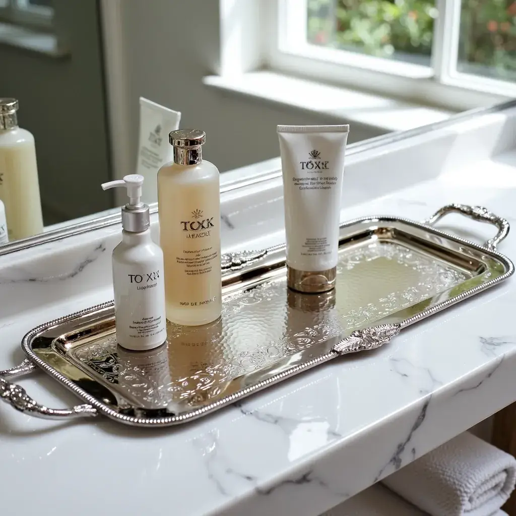 High crafty – wholesale Serveringsfat – ✨ Handgraverad marockansk rektangulär serveringsbricka i silver med4