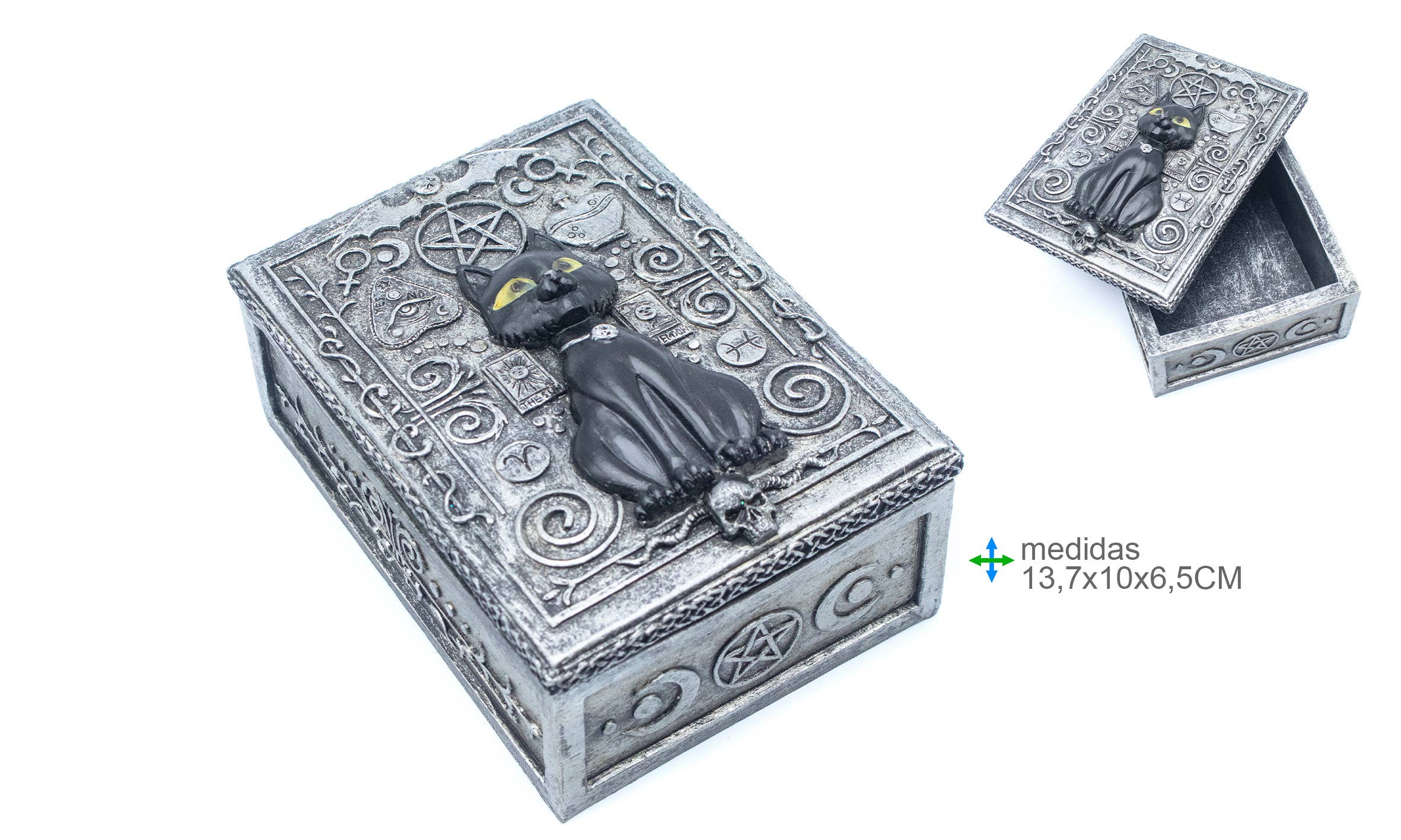 Esoterica Arte - Wholesale Decorative Box - Falls the Cat Resin 13, 7 x 10 x 6, 5 cm0