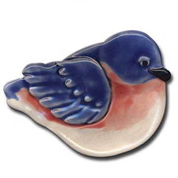 August Ceramics - Wholesale Jewelry Dish - Ceramic Bluebird Dish