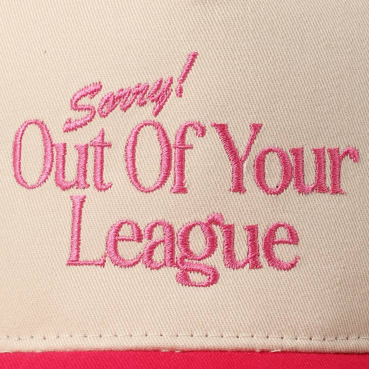 Fashion City - Wholesale Baseball Cap - Unisex - Sorry Out Of Your League Embroidery Baseball Cap