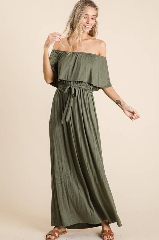 lovely melody - Wholesale Dress - Women's - LMD5025-Rayon Jersey Off the Shoulder Maxi Dress8