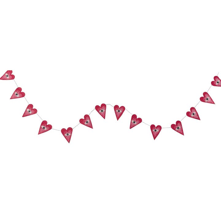 Giftsland - Wholesale Bunting/Garland - 6ft Paper Garland, evil eye/heart