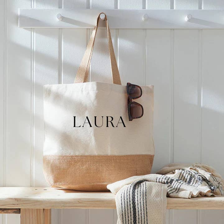 Free Customization EcoBlend Jute Cotton Tote for wholesale by Avnit