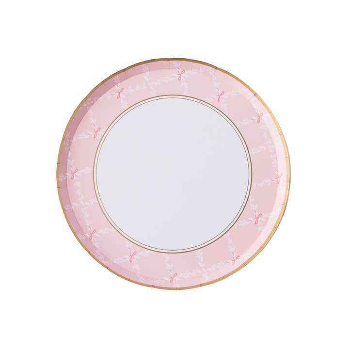 Bonjour Fête - Wholesale Disposable plate - PETAL PINK TRELLIS SMALL PLATES