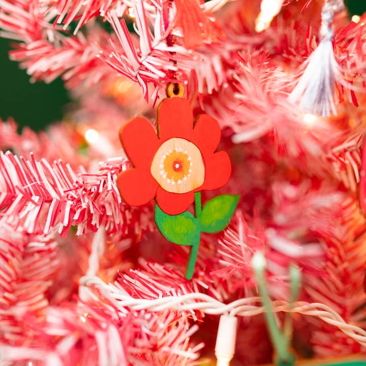 Pink Puddle Studio - Wholesale Ornament - Red Flower Vintage Ornament1