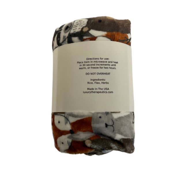 Luxury Therapeutics - Wholesale Hot/cold compress - Heatable Therapy Spa Wrap- Lux Woodland Friends2