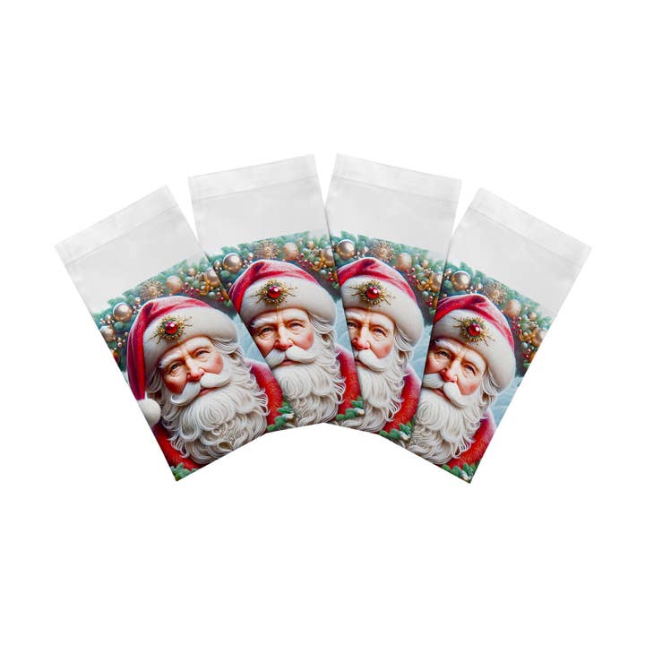 Santa Claus Cotton Sateen Dinner Napkins for wholesale by Nicolette Mayer Collection
