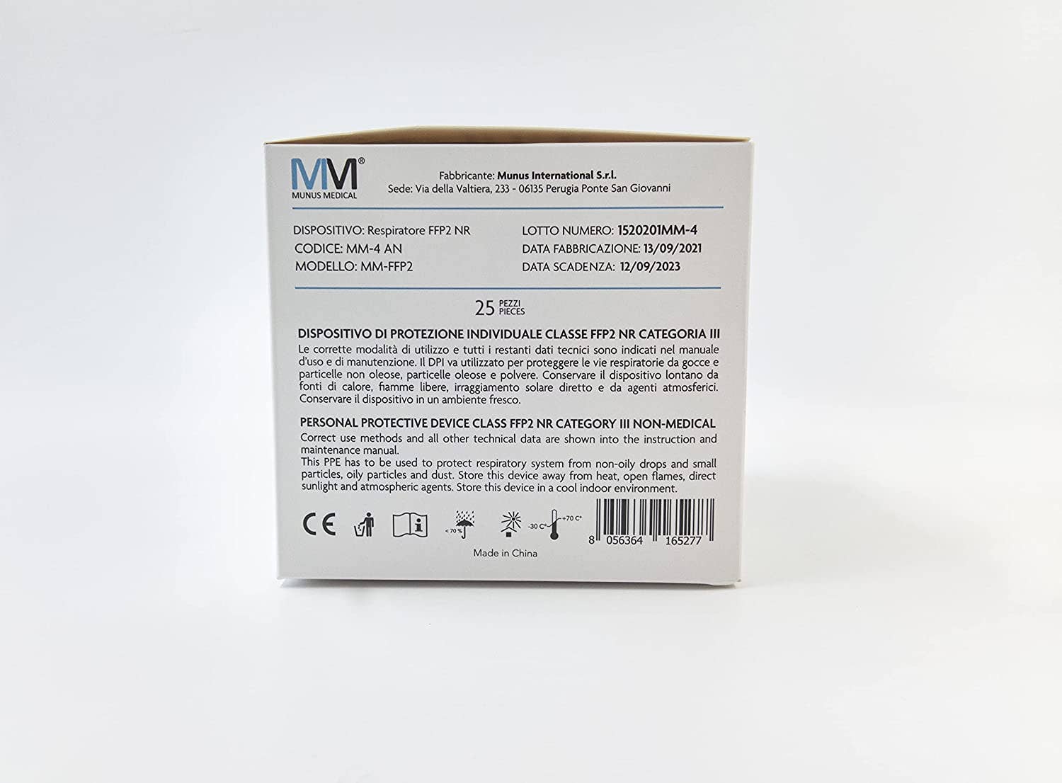 Munus Medical – wholesale Medicinsk mask – FFP2 MM-4AN RESPIRATOR - SVART - Munus Medical8