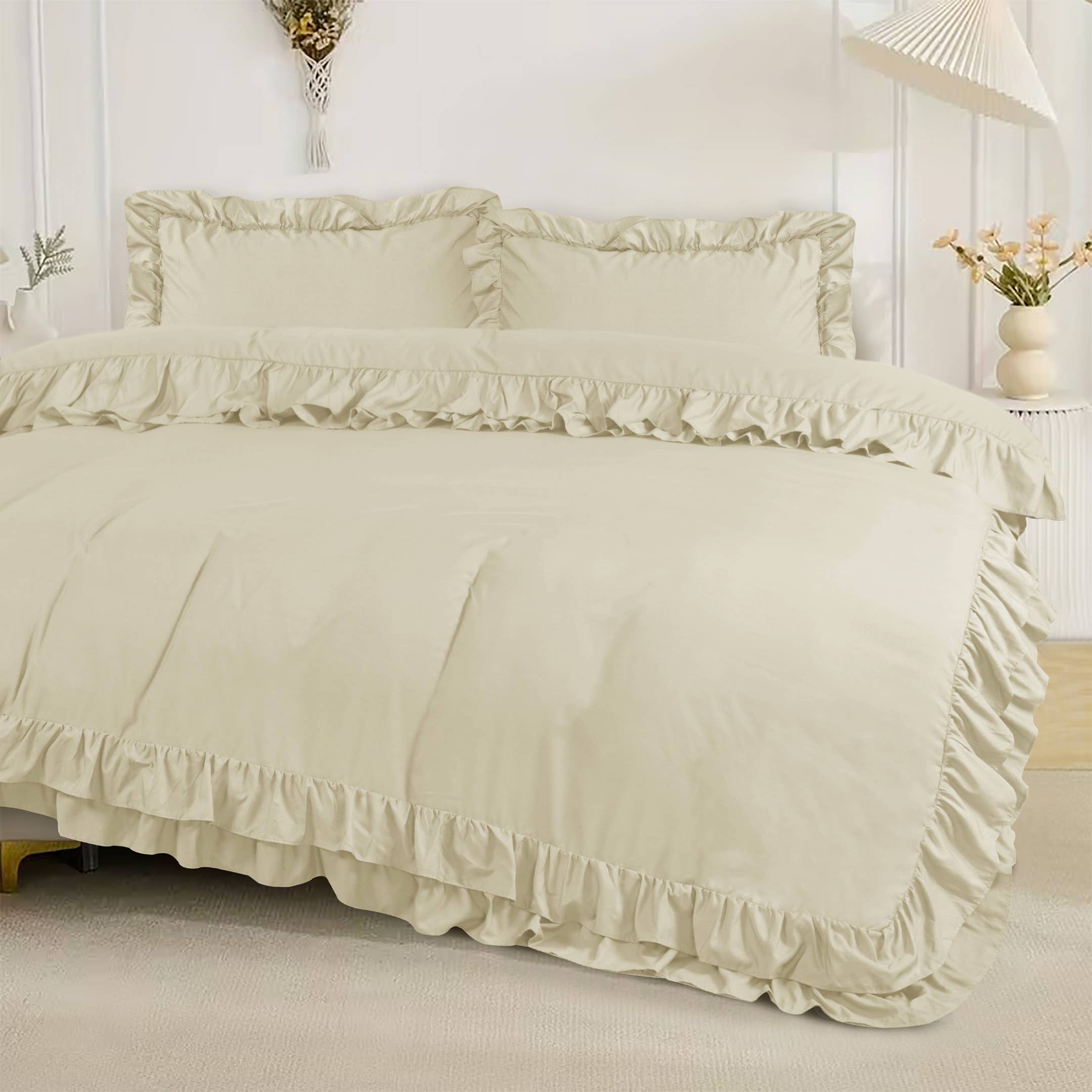 Cotton Passion - Wholesale Bedding Set - Duvet Cover Sets Frilled Duvet Set 3 Pcs Comforter Sets13