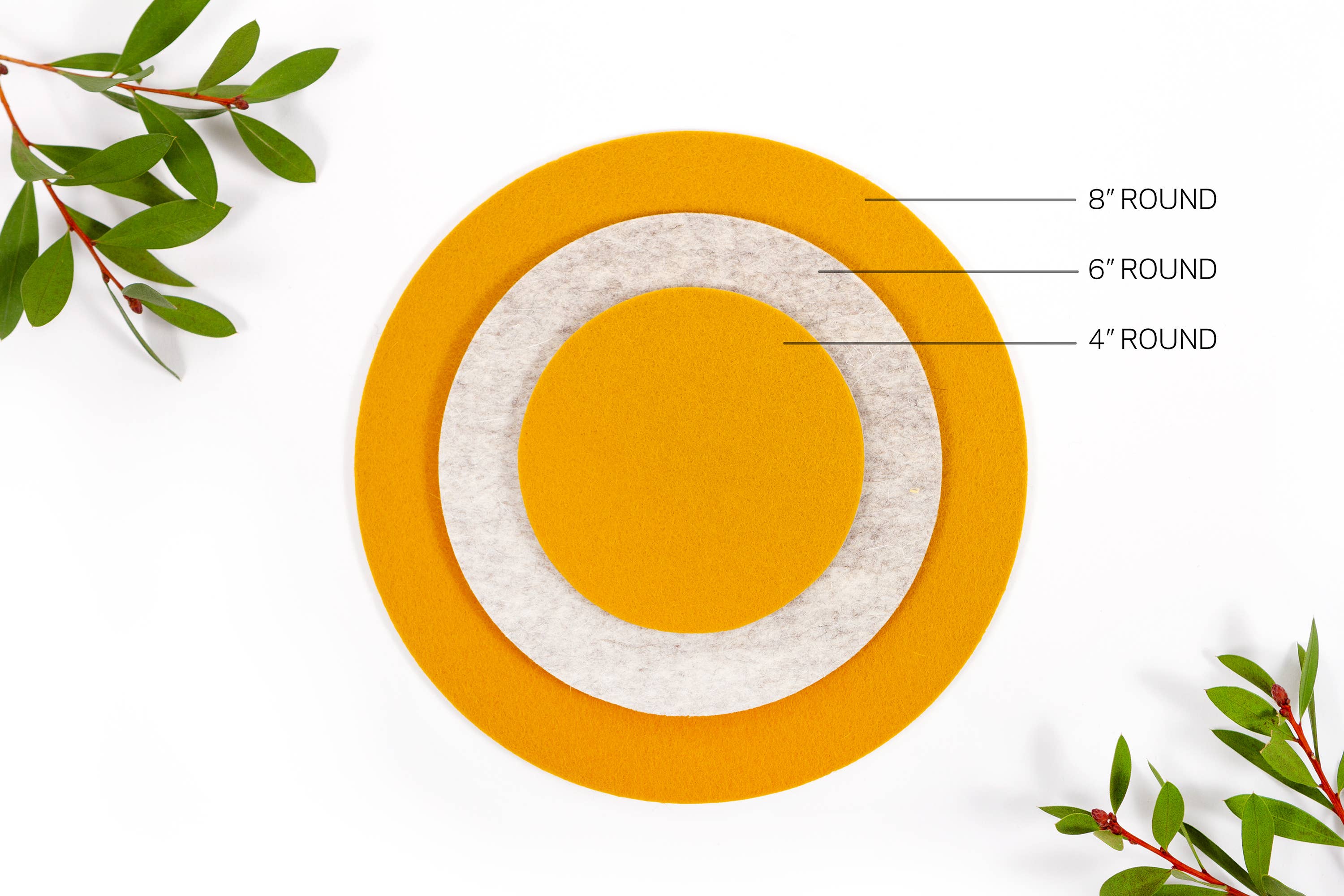 Studio 82° - Wholesale Trivet - Multi Colored Trivet 6" - Merino Wool Felt - Set of 23