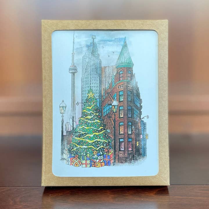 Flatiron Christmas Card Box Set for wholesale by Totally Toronto Art/Sassy City Studio
