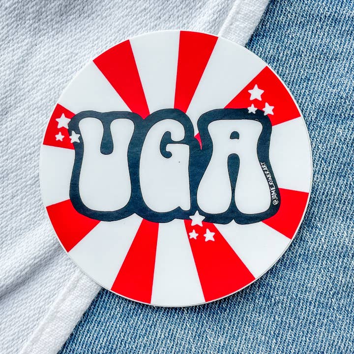 Jamie Joiner Art - Wholesale Sticker - UGA Retro Circle