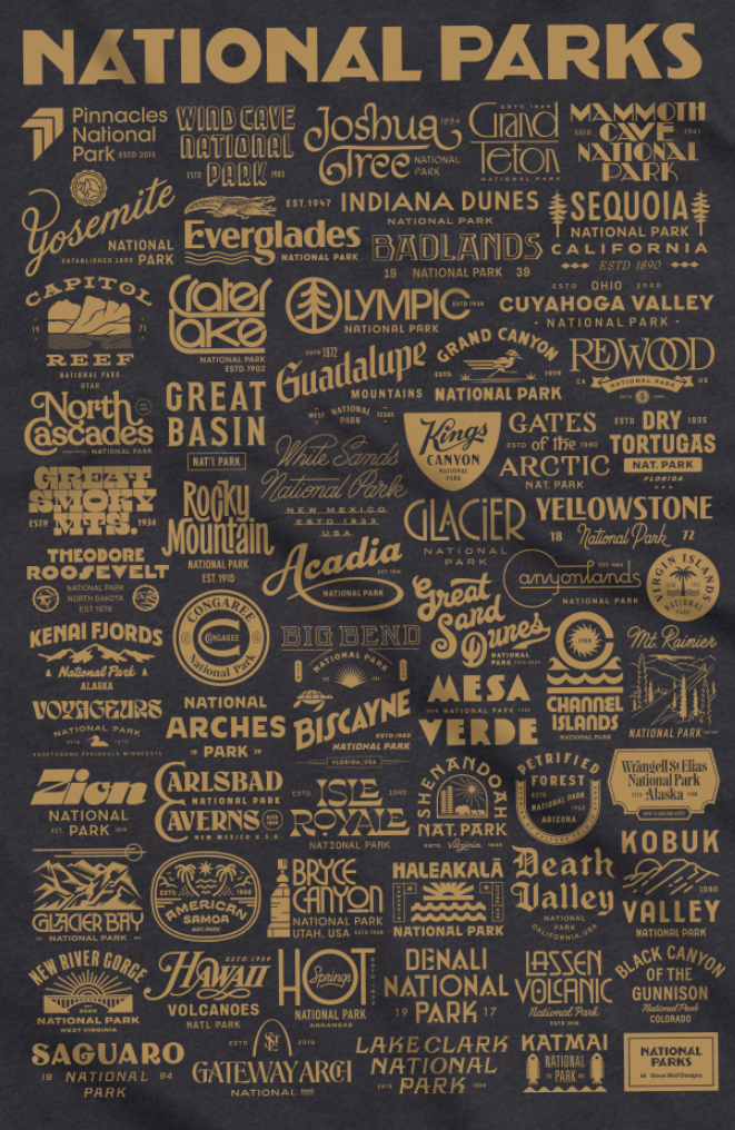 The Landmark Project - Vente T-shirt sérigraphié – unisexe - T-shirt National Park Type2