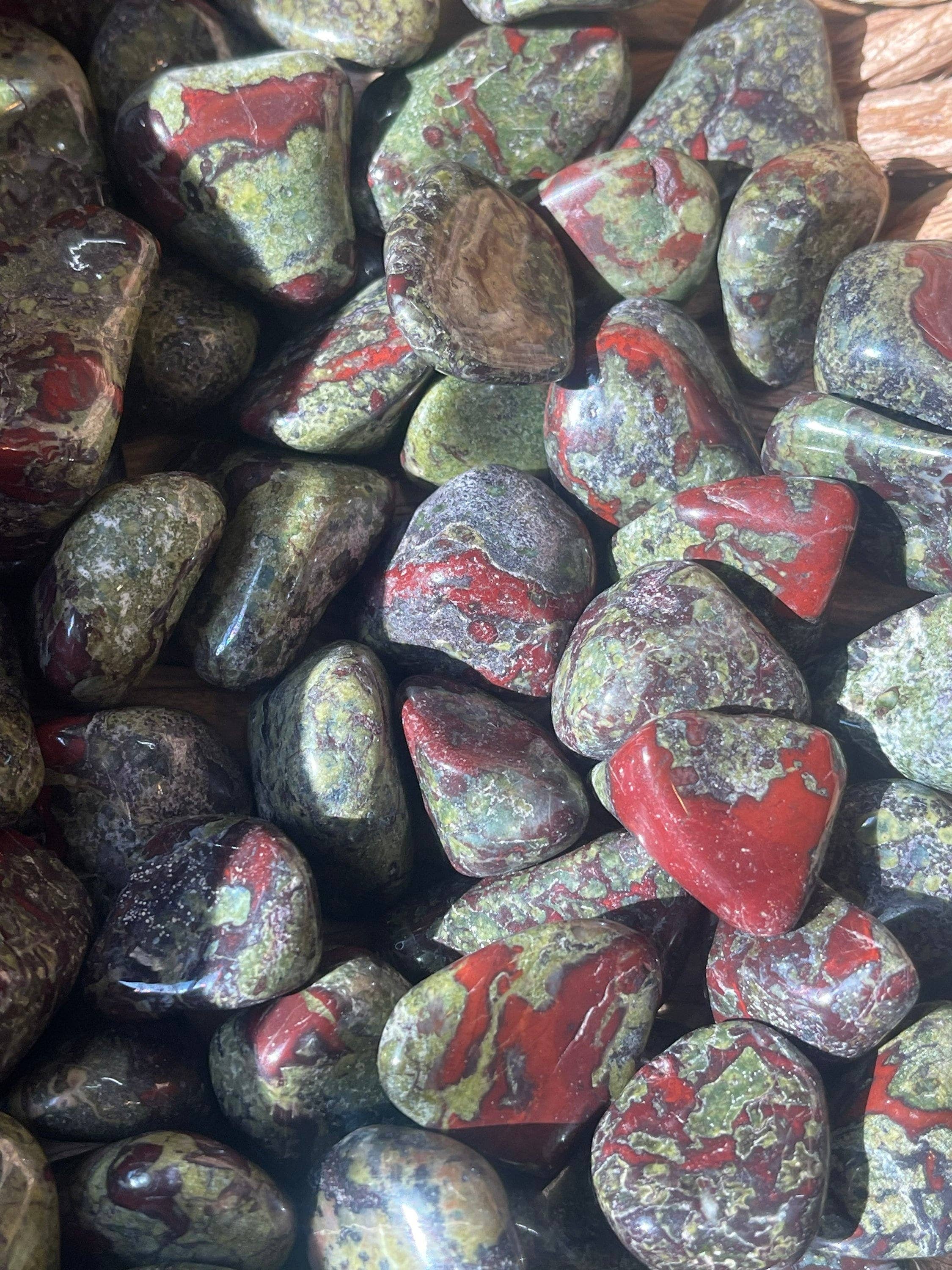 Tumbledshop - Wholesale Spiritual Stone/Crystal - Dragon Blood Jasper Stone Tumbled Crystal, Heart Chakra6