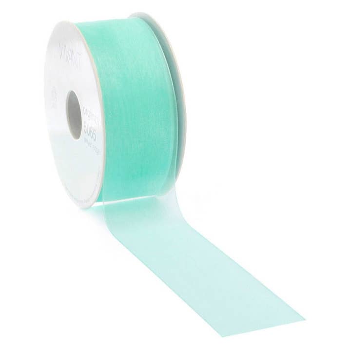 Mintgrøn Organza bånd for engroshandel hos kadopapier.net