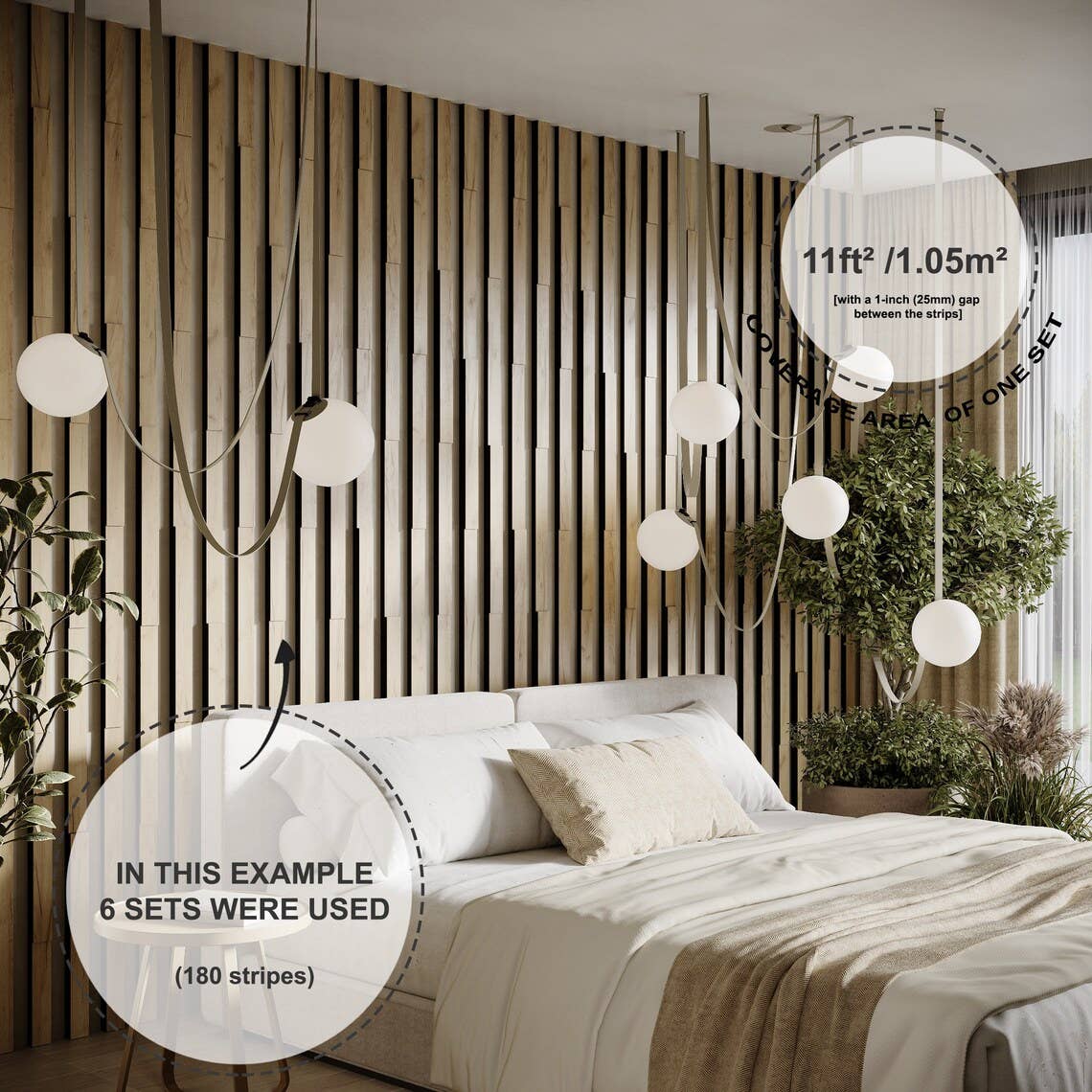 ATB-Sound sp. z o. o. - Wholesale Wall Accent - Acoustic Slat Wood Panels "Pluta-5" | 2" Strips | Wall Decor3