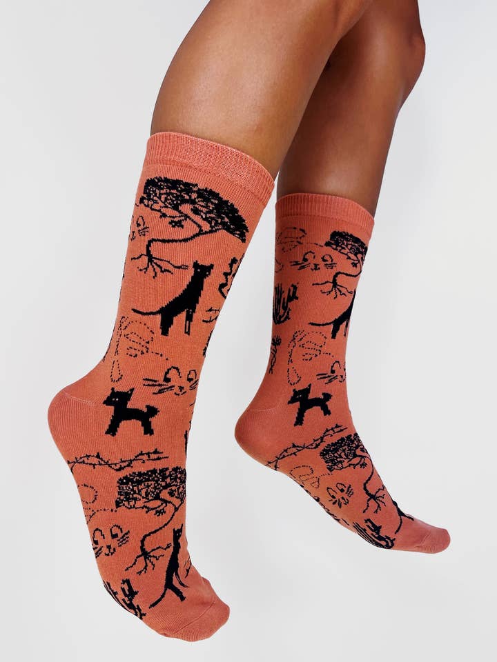 Mulberry Sketchbook Socks for wholesale by Thief and Bandit