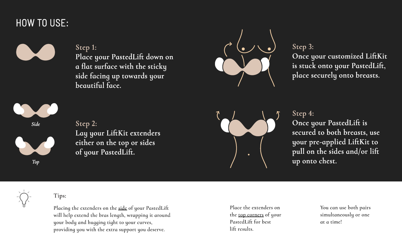 PastedNip - Wholesale Bra - Women's - Premium Sticky Bra - Reusable7