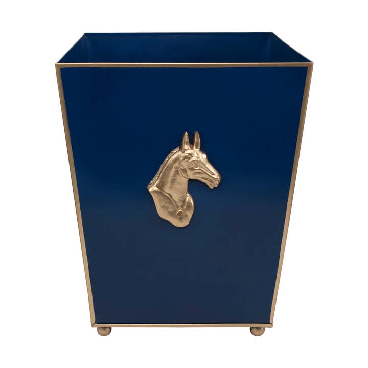 Regency Horse Head Square Wastebasket 9 for wholesale by Jaye's Studio