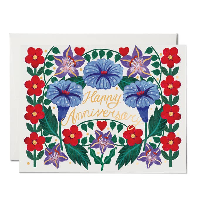 Red Cap Cards - Wholesale Anniversary Card - Petunia Anniversary greeting card