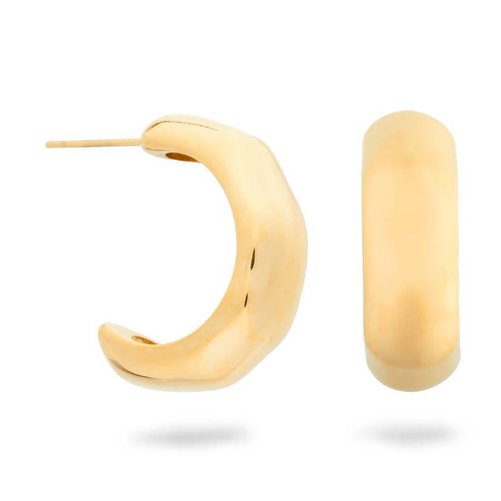 argolas avelã ouro por atacado de MAARI STUDIOS