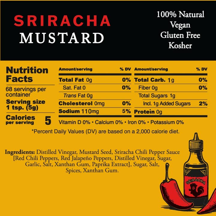 Pilsudski Mustard Co - Wholesale Mustard - Sriracha Mustard 12/12 oz squeeze1