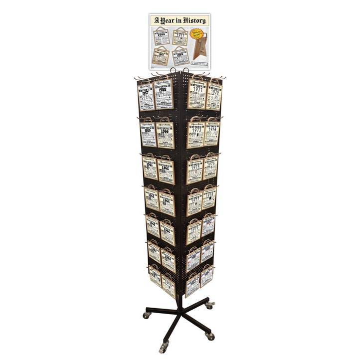 Espositore con targa in legno A Year In History per la vendita all'ingrosso da parte di SJT Enterprises, Inc.